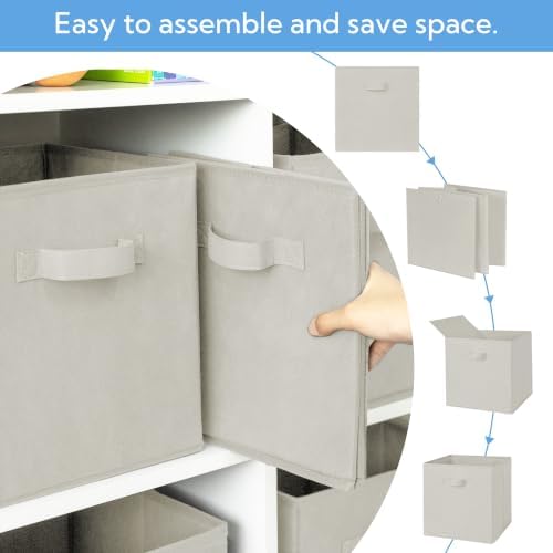 Cupic Cupid 6-Pack 11x11 Storage Cubes, Storage Organizer Bins, Light Gray - Image 4