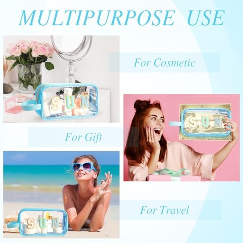 Kacctyen Sun Letter Clear Makeup Bags - Image 6