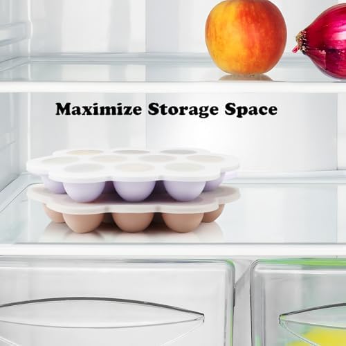 PandaEar 2 Pack Cloud Silicone Baby Food Freezer Tray - Image 5