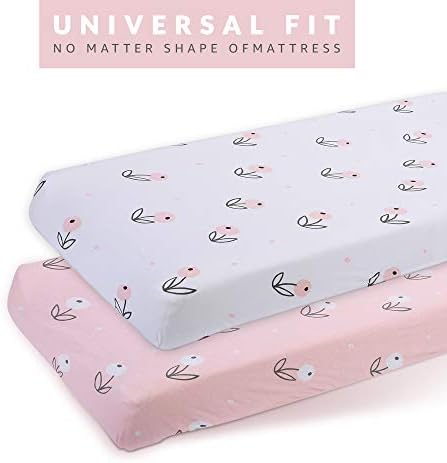 Bassinet Sheets for Baby Girl Set of 2 by Tansy Panda - Image 2