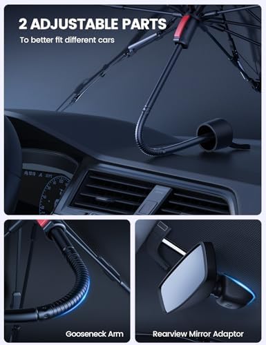 Tesla Model 3/Y Foldable Windshield Sunshade Umbrella UV Block 10-Rib Frame - Image 5