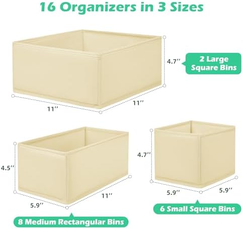 Drawer Clothing Organizer 16-Pack - Image 2