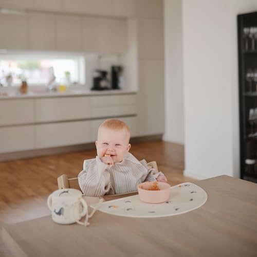 mushie Long Sleeve Baby Bib | Water Resistant Adjustable Fit - Image 6