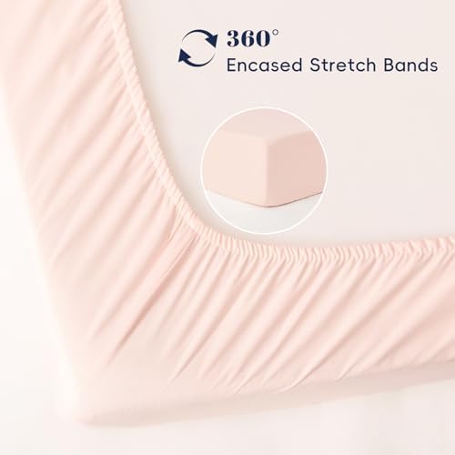 PHF 3 Pack Soft Floral & Bow Crib Sheets Fitted, Comfy Breathable Baby Sheets - Image 2