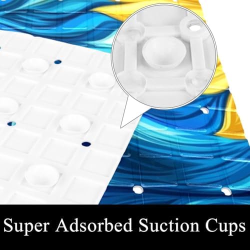 Bathtub Mat Non Slip 26.8x15.1 Inch, Sunflowers Shower Mat - Image 3