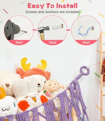 Stuffed Animal Net Hammock, Save Space Eliminate Clutter - Image 5
