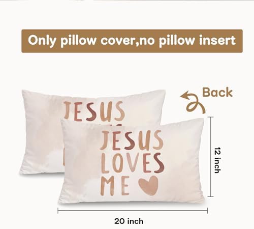 Boho Christian Jesus 12x20 Pillow Cover, Christian Home Nursery Decor, - Image 3