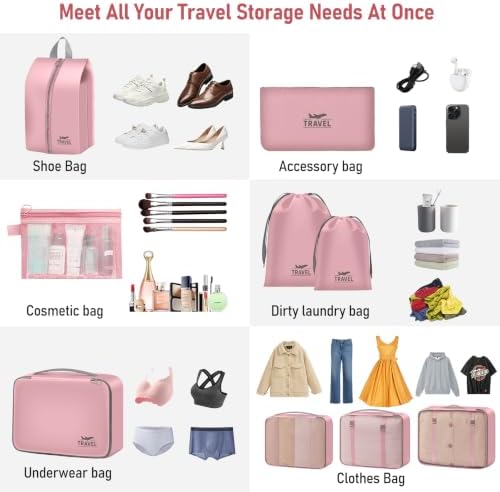 Packing Cubes for Travel 10 Set Luggage Organizer Bags - Image 5