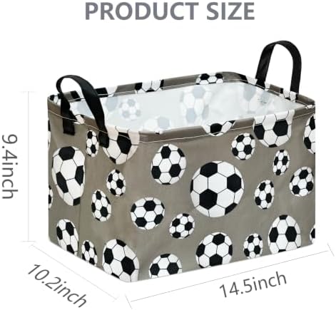 Rectangular Soccer Basket Box Hamper Storage Basket Collapsible Organizer Bin - Image 2