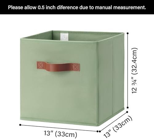 GRANNY SAYS 13 Inch Storage Cube Organizers, Sage Green - Image 2