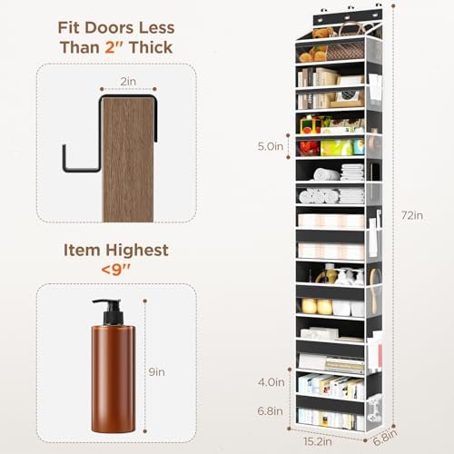 Mefirt Over The Door Organizer, 8 Shelf Door Hanging Organizers - Image 3