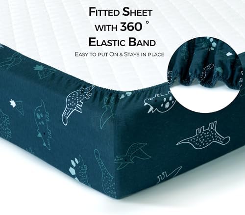 Dreamology Cotton Crib Sheets, Standard Crib Sheets Boys - Image 5