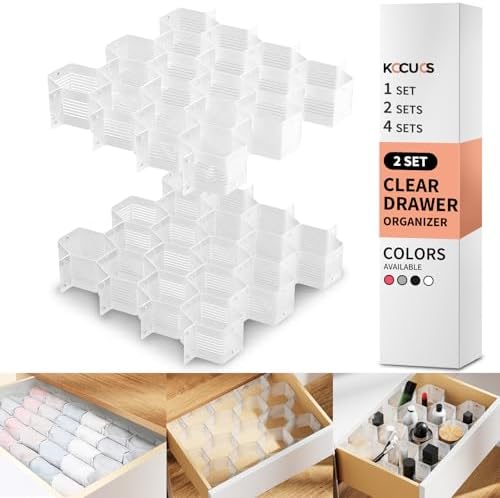 Honeycomb Separator Adjustable Drawer Organizer Divider by Kocuos+