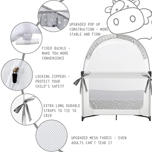 L RUNNZER Pack and Play Tent, Crib Tent to Stop Baby from Climbing Out - Image 4