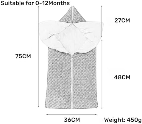 Baby Infant Swaddle Blanket Knit Sleeping Bag Receiving Blankets Stroller Wrap - Image 3