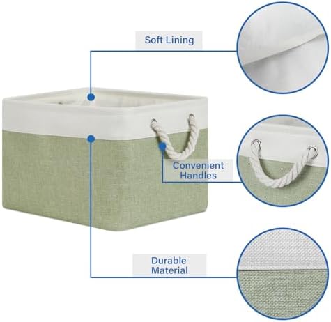 Temary Fabric Storage Baskets 4Pack Storage Bins Decorative Basket - Image 3