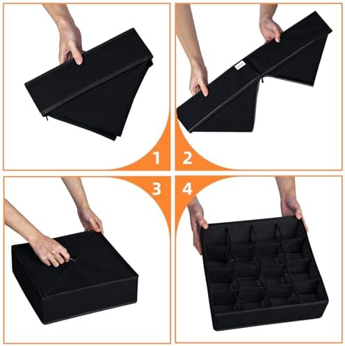 Criusia 6 Pack Sock Underwear Drawer Organizer Dividers - Image 7