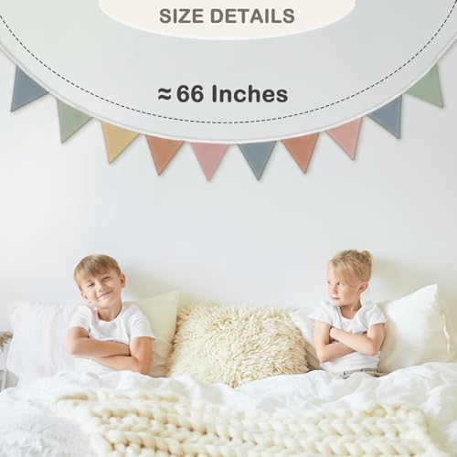 Playroom Decor, Boho Classroom Pennant Banner Flags 5.5Ft, Nursery Baby Girls - Image 4
