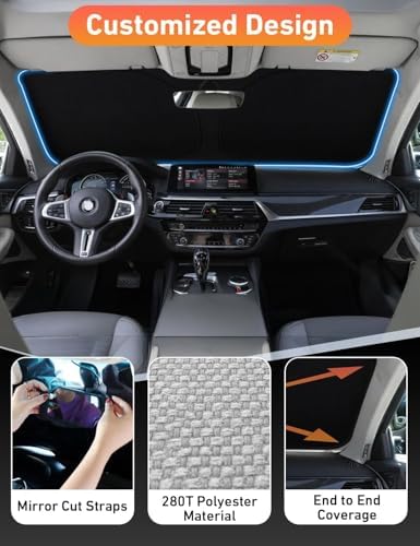 EcoNour Windshield Sun Shade Compatible - Image 2