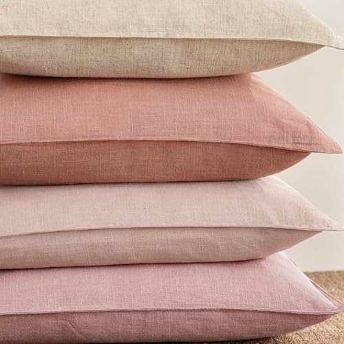 Foindtower Decorative Linen Lumbar Throw Pillow Covers 12x20 Coral Pink - Image 7