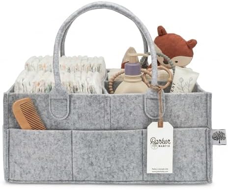 Parker Baby Co. Felt Diaper Caddy Organizer by ParkerBabyCo