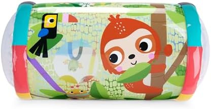 Bright Starts Roll-Along Rainforest Baby Toy, Push & Crawl Activity Toy by BrightStarts
