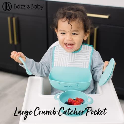 Bazzle Baby Silicone Bibs with Food Catcher - Image 5