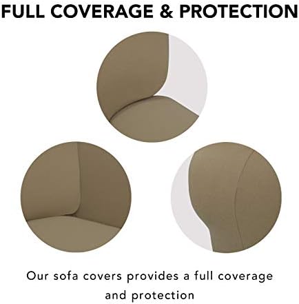 PureFit Stretch Loveseat Covers Fleece Couch Covers - Image 3
