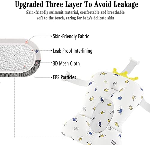 Baby Bath Pad, Soft Bathtub Mat, Adjustable Nonslip Newborn Toddler Bath Cushion - Image 4