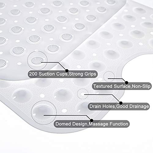 Tree Bud Bathtub Mats for Shower Tub Non-Slip Bath Mat 39 x 16 Inch Extra Long - Image 3