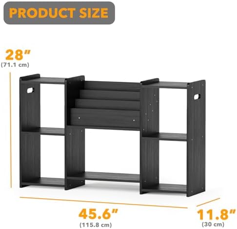 SpaceAid 6-in-1 Bookshelf Storage Organizer, Montessori Bookcase - Image 2
