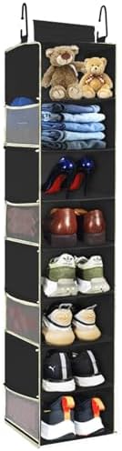 Large-Sized Hanging Shoe Organizer 8-Shelf, Hanging Closet Organizer by ROOMTALK