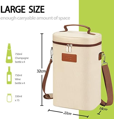 Tirrinia 4 Bottle Wine Tote Carrier - Image 4