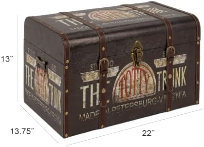 Household Essentials Large Decorative Storage Trunk - Image 2