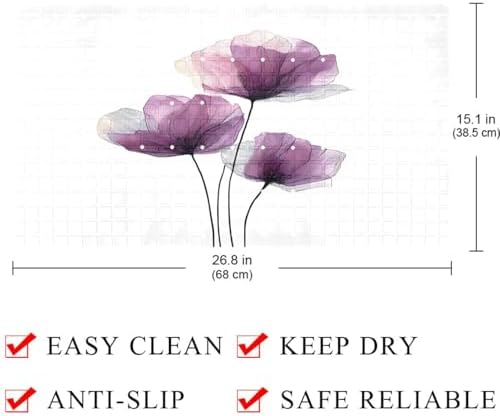 Shower Mat Bathtub Mat, 26.8x15.1 inch, Non-Slip Bath Mat - Image 4