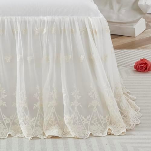 Brandream Lace Bed Skirt Boho Bohemian Girl Baby Nursery Crib Bed Skirt Dust by Brandream