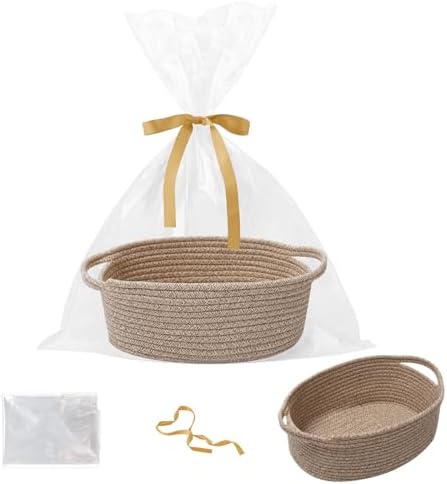 Woven Rope Basket, Baby Gift Basket by HZFTJOY