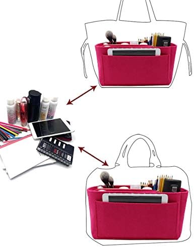 LEXSION Felt Purse Organizer Insert, Tote Bag Shaper Dividers - Image 5