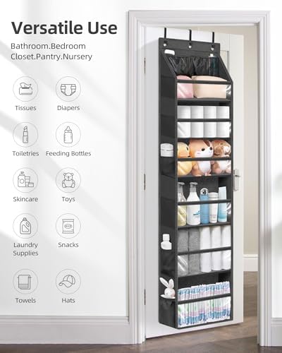 STORAGE MANIAC Over the Door Organizer 6-Shelf Closet Hanging Storage - Image 6