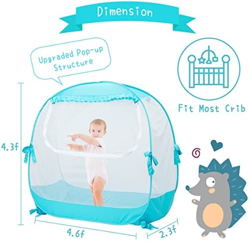 L RUNNZER Pop Up Tent, Toddler Safety Net to Keep Baby from Climbing Out - Image 2