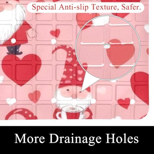 Bathtub Mat Non Slip 26.8x15.1 Inch, Gnomes - Image 2