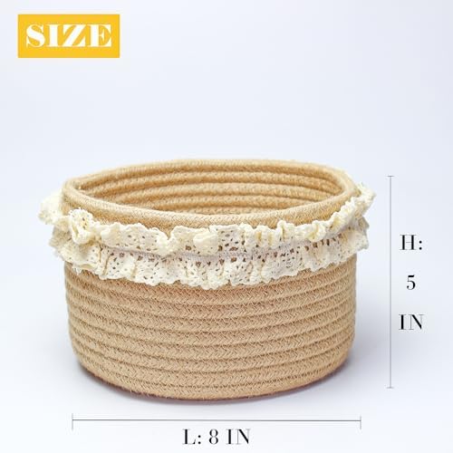 Basket for Gifts, Small Cute Decorative Jute Baskets for Baby - Image 4