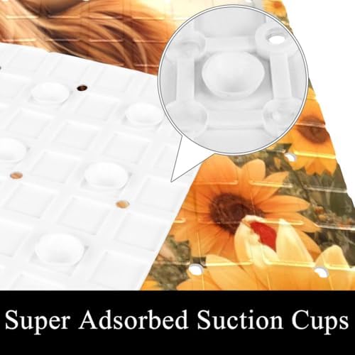 Non Slip Bathtub and Shower Mat 26.8x15.1 inch, Bath Mat - Image 3