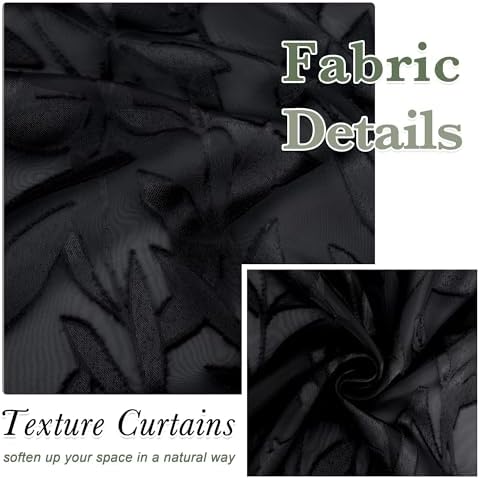 Lecloud Leia Black Sheer Valances - Image 4