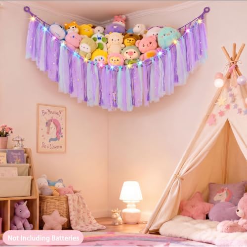 FIOBEE Stuffed Animals Net LED Light Toy Hammock - Image 5