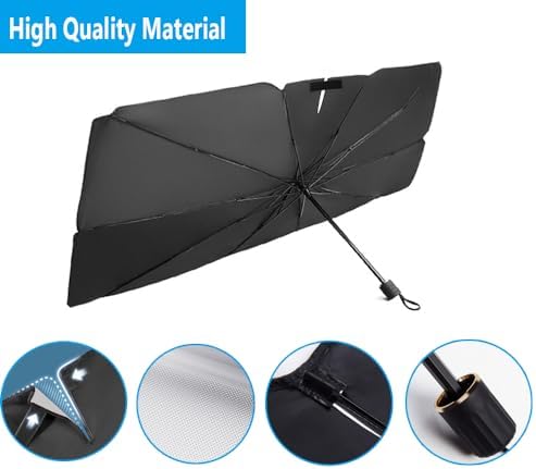 Windshield Sun Shade 2025 Car Accessories 100% Blackout Car Front Windsow - Image 3