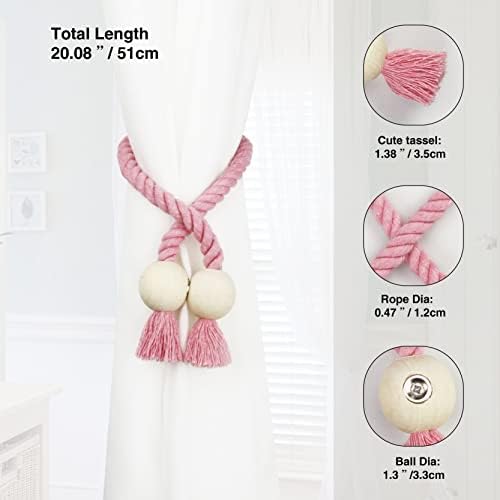 Magnetic Curtain Tiebacks Decorative Tie Back Drapes Holdbacks Nieffeiy - Image 3