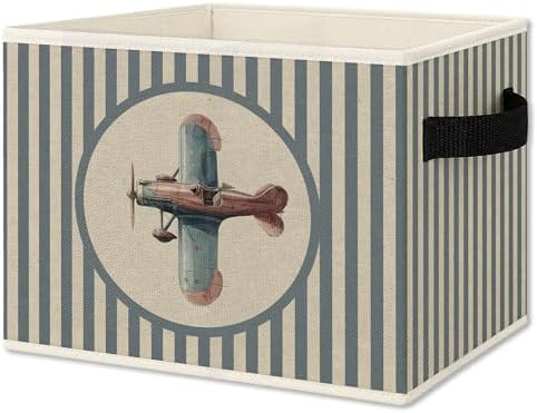 Vintage Airplane Nursery Foldable Storage Bins Box by Unknown