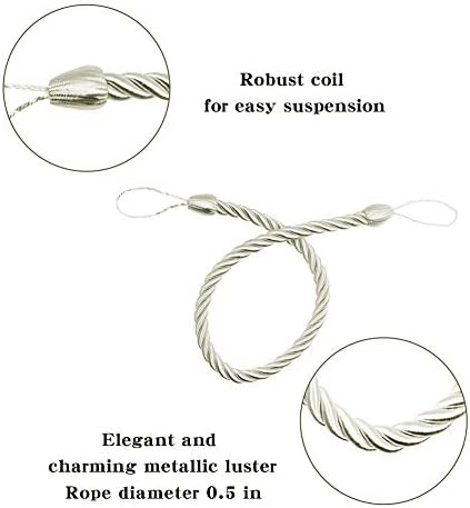BEL AVENIR Curtain Tiebacks Ropes Tie-Backs, Handmade Holdbacks - Image 2