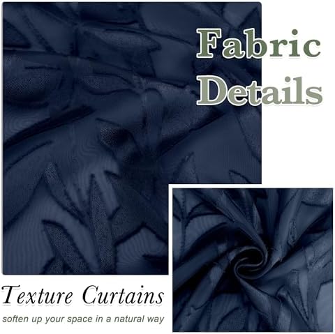Lecloud Leia Navy Blue Sheer Valances - Image 4